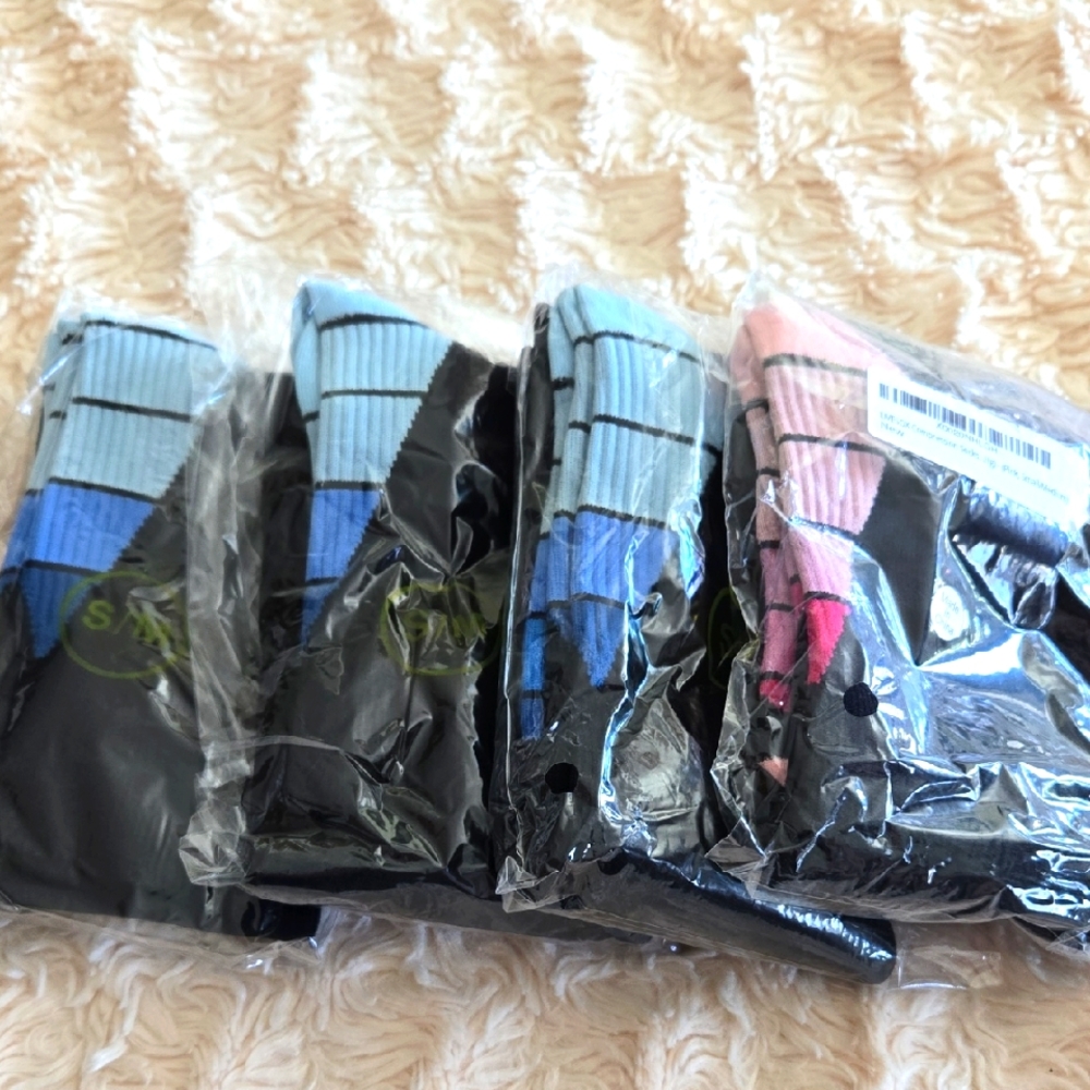 Colorful Striped Compreesion Socks Set